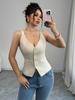 2025 Summer V-Neck Button-Up Cardigan Vest