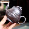 320ml Ancient Yixing Purple Clay Teapots Handmade Pot Raw Ore Antique Red Mud Kettle Chinese Zisha Tea Set Cafes Decoration Gift
