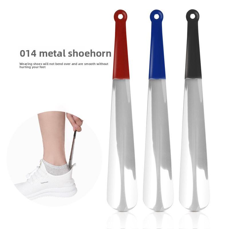 30Cm Stainless Steel Shoehorn Soft Glue Soaking Pumping, Elderly Pregnant Women Do Not Bend Over and Do Not Ask for People, Shoes Slip, Shoe Lifter