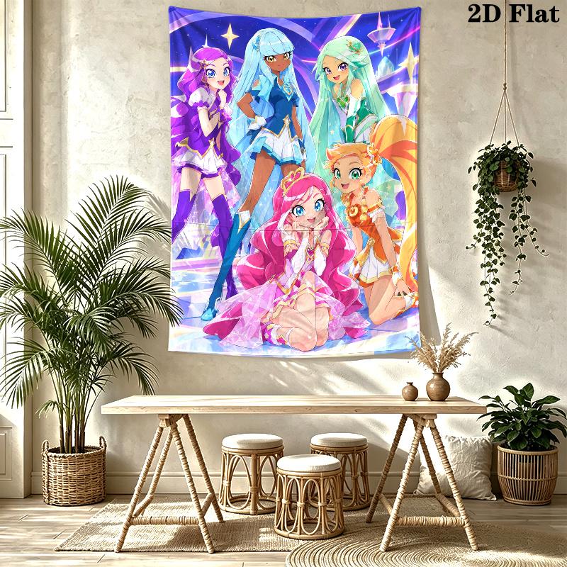 LoliRock Anime Wall Tapestry Aesthetic Wall Hanging Printed Fabric Blanket Decorative Tapestries for Bedroom Living Room Home Decor