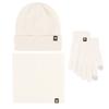 Winter scarf warm three-piece hat scarf gloves three-piece knitted velvet thickened cold-proof wool set