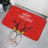 Christmas Buffalo Plaid Check Floor Mat Decorations Winter Xmas Front Door Mat Bathroom Non-Slip Foot Pad Christmas Decorations