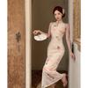High Slit Women's Clothing Retro National Style Tight Daily Improvement Cheongsam Women's Year Slim Mesh New Chinese Dress