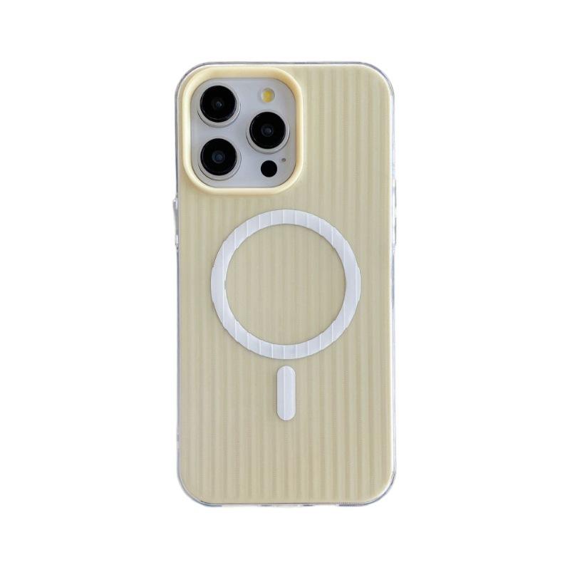 Magnetic stripe 2-in-1 suitable for iPhone17Pro max Apple 16 mobile phone case 15/14 simple candy color