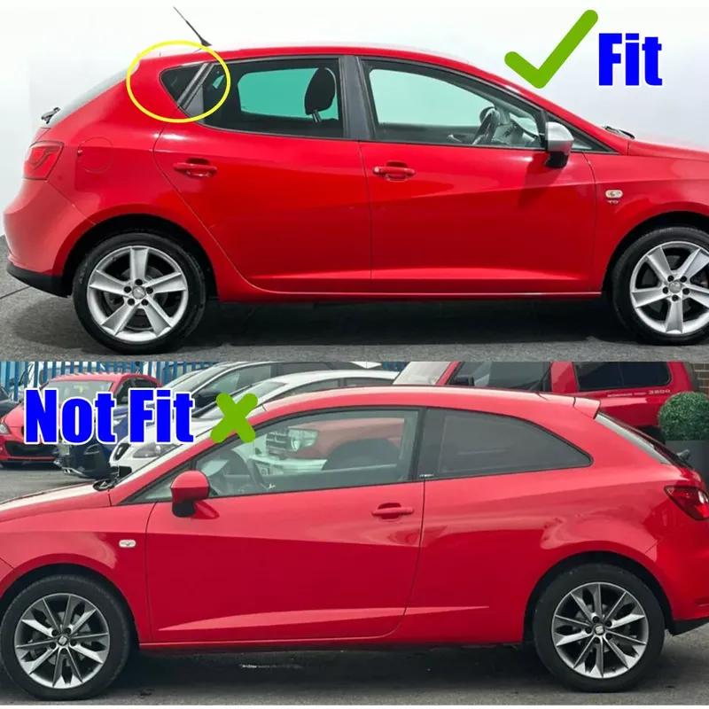Rear Window Side Vent Shutter Louver Cover Trim For Seat Ibiza 2008 2009 2010 2011 2012 Car Accessories Auto Parts Carbon Fiber
