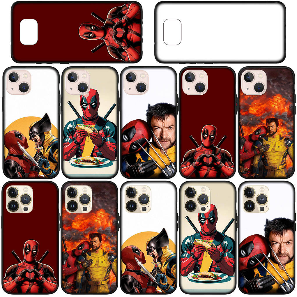 Cover for iPhone 17 16 15 Xiaomi Poco Redmi Note 14 13 12 11 Pro Max 9 16e Samsung Galaxy S25 S24 S23 OPPO Huawei Deadpool Comics Wolverine Phone Case