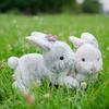 Simulation rabbit doll plush toy lying rabbit doll soothing throw pillow sleeping rag doll birthday gift girl