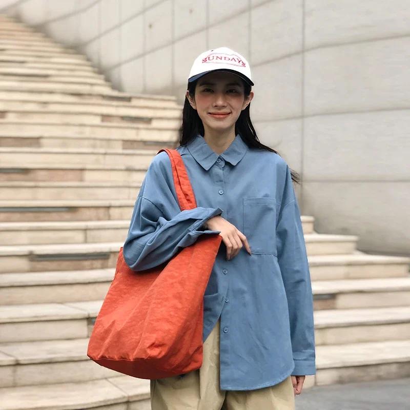 Solide Lässige Nähgarn-Taschen Große Kapazität Hochwertige Taschen für Damen Weicher Reißverschluss Nylon Damen-Taschen