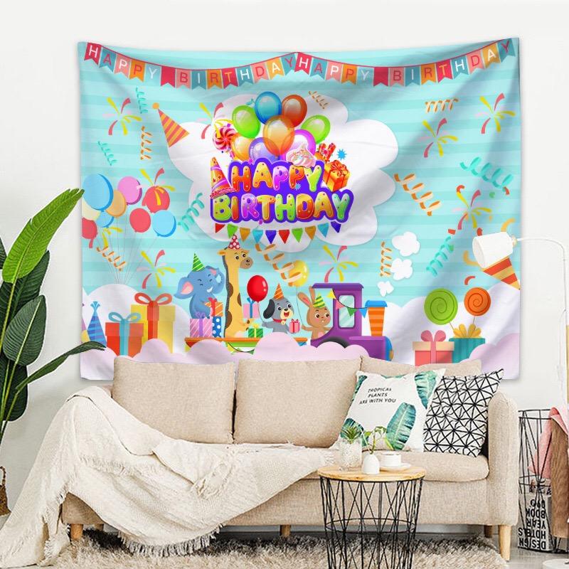 Aertemisi Happy Birthday Gift Tapestry Wall Hanging Art for Bedroom Living Room Decor College Dorm Party Backdrop
