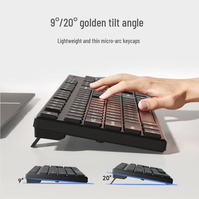 Hudian Jinggong S1 Wireless Full-Size Silent Keyboard & Mouse Combo