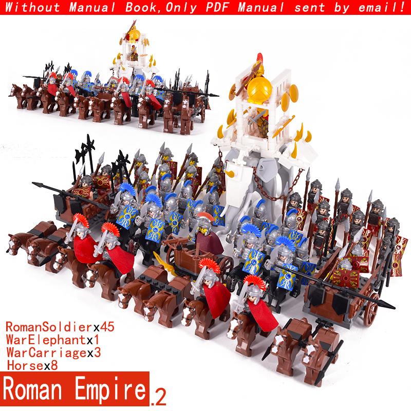 Medieval Age Castle Knights Spartan Warriors Crusader Roman Legion Infantry War Horse Chariot Building Bricks Blocks Figures Toy