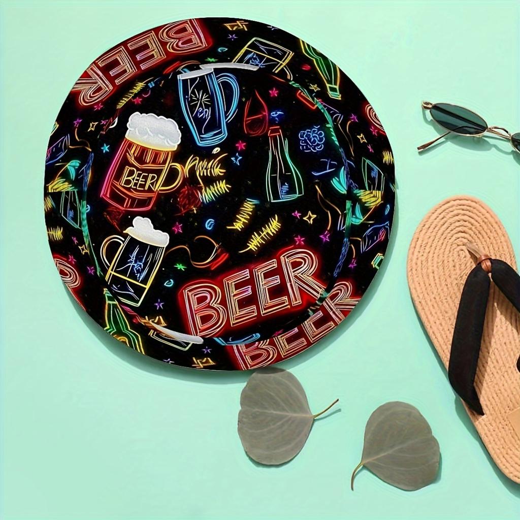 One Piece of Neon Wine Glasses And a Unisex All-Over Print Casual Fisherman Hat Perfect for Outdoor Vacations Birthday Presents