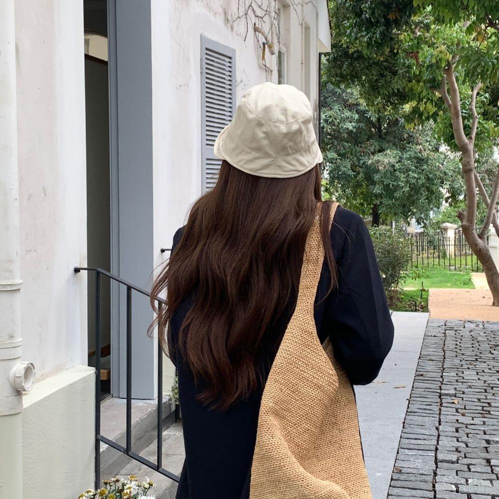 Sunscreen Flax Sun Hat Quick-dry Japanese Style Bucket Cap Fashion Roll Rim Fisherman Hat  Outdoor