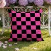 Black White Checkerboard Cushion Cover Home & Car Dual-Scene Pillow Cover: Reversible for Premium Comfort