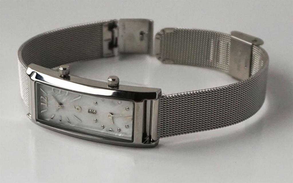 GRANDEUR Hodinky Dual Time Tenký řemínek z nerezové oceli GSX048W11 Lehký 45g [GRANDEUR] Dámské