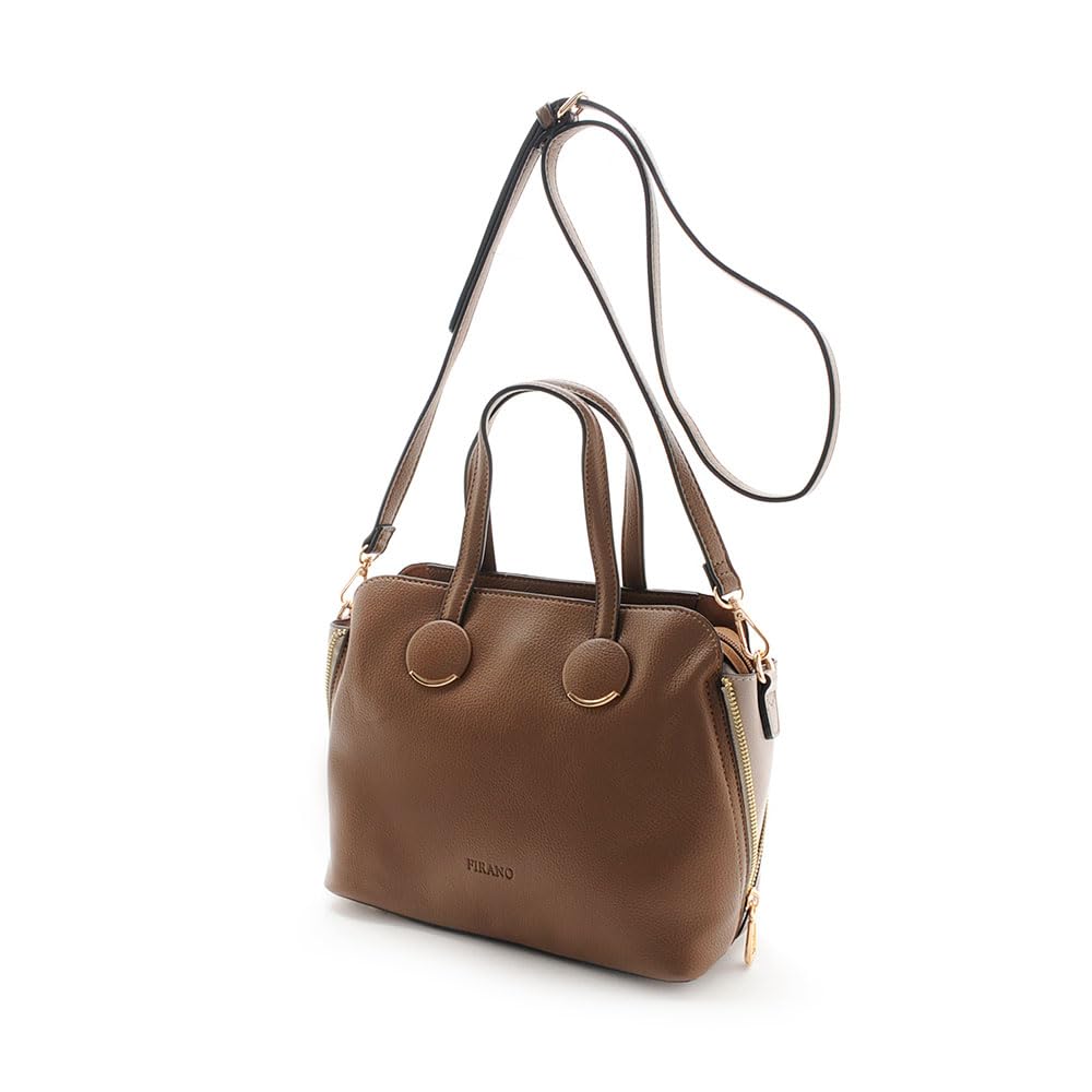 FIRANO Women's Side Zipper Handbag, Black, 402570