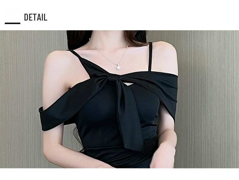 Stylish Women's Summer Bowknot Midi Camisole Dress