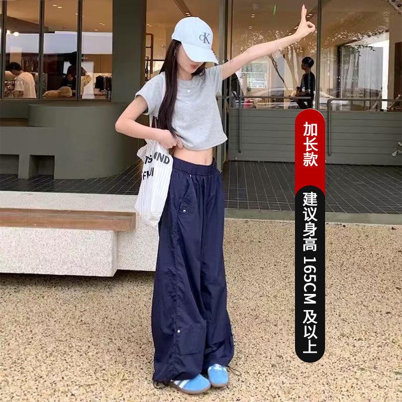 

Ленивый ветер заклепки комбинезон женский летний новый свободный быстросохнущие брюки нейлон скорость ноги повседневные спортивные штаны XL