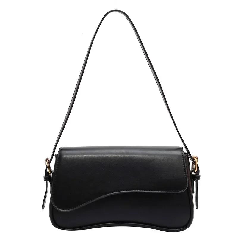

Vintage Leather Crossbody Bag For Women Designer Feminine Small Brim Shoulder Axillary Bag Premium Durable Quality