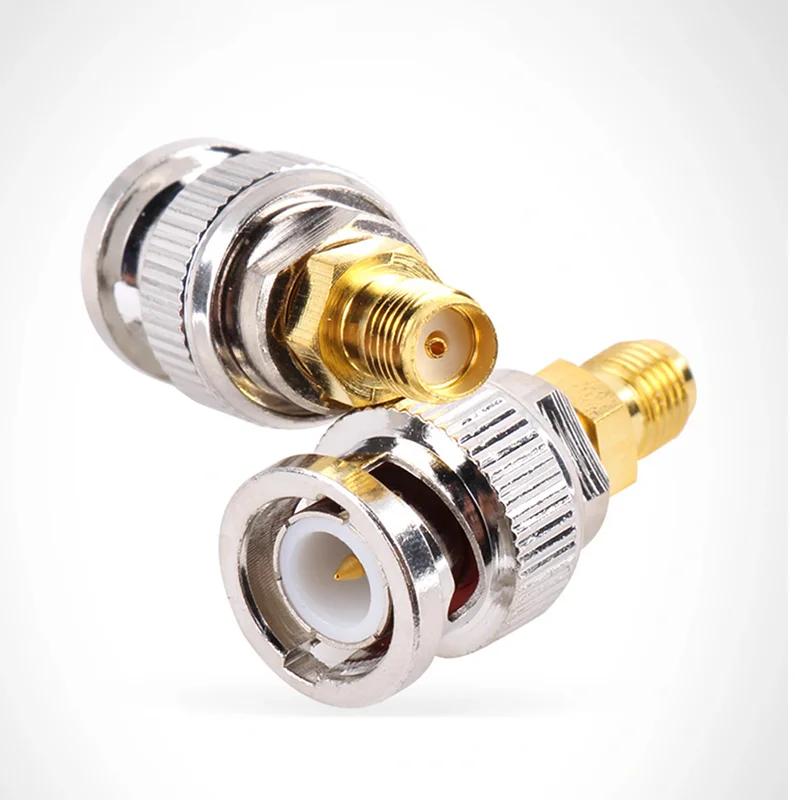 5/20/100PCS BNC Male to SMA Female Adapter RF Coaxial Goldplated Converter SMA Female to BNC Male Straight Antenna Connector