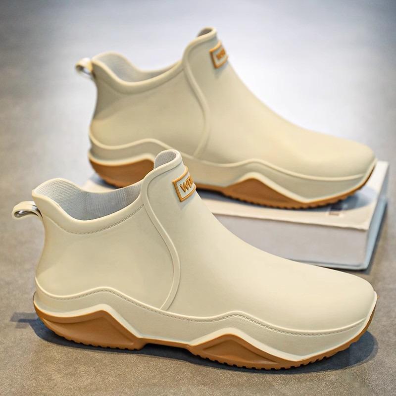 Short rain shoes men's and women's new waterproof shoes fishing rain boots non-slip and wear-resistant takeaway kitchen work shoes