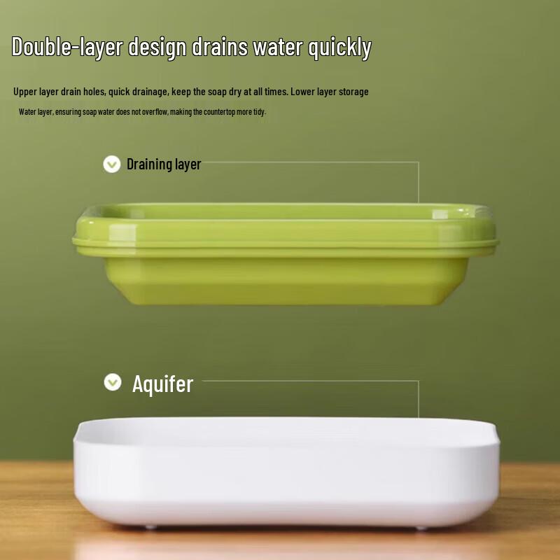 CHAHUA Drainable Soap Dish with Lid