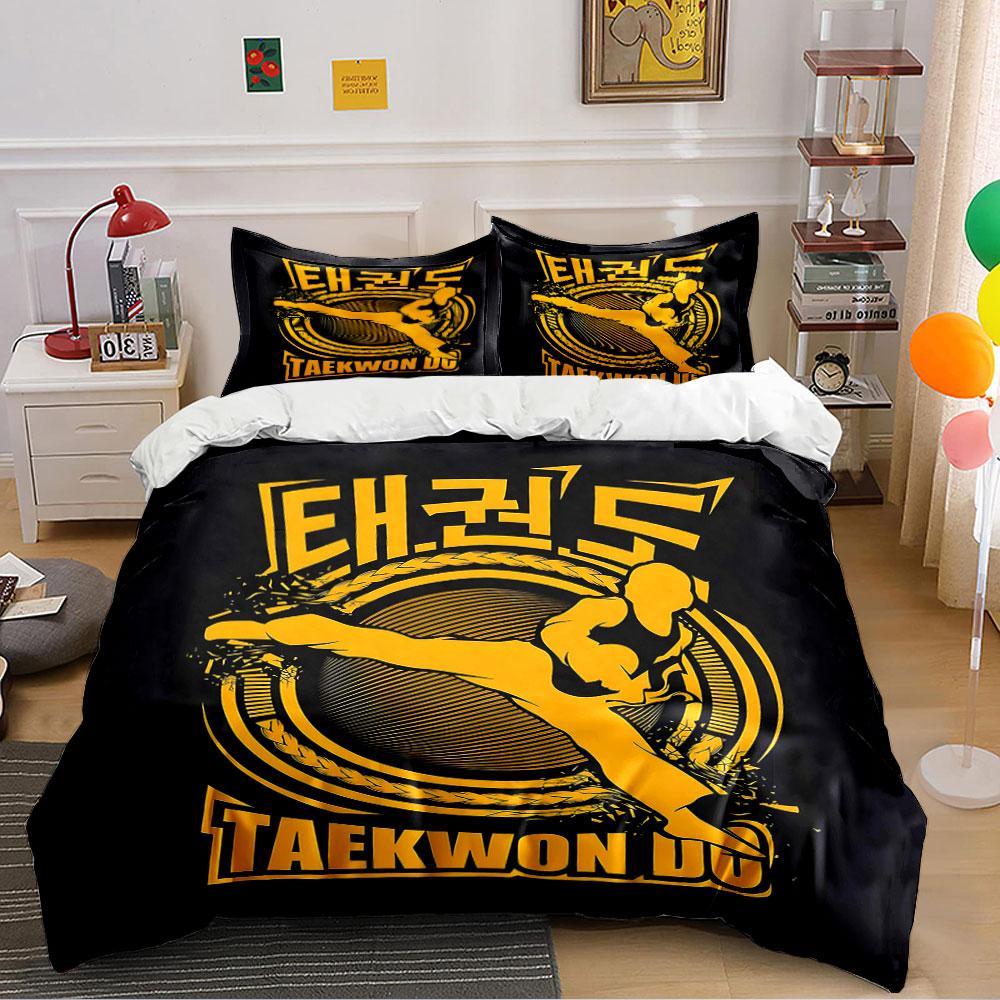 Taekwondo Fighter Design Bedding Duvet Cover Set (1*Duvet Cover 2*Pillowcases, without duvet insert)