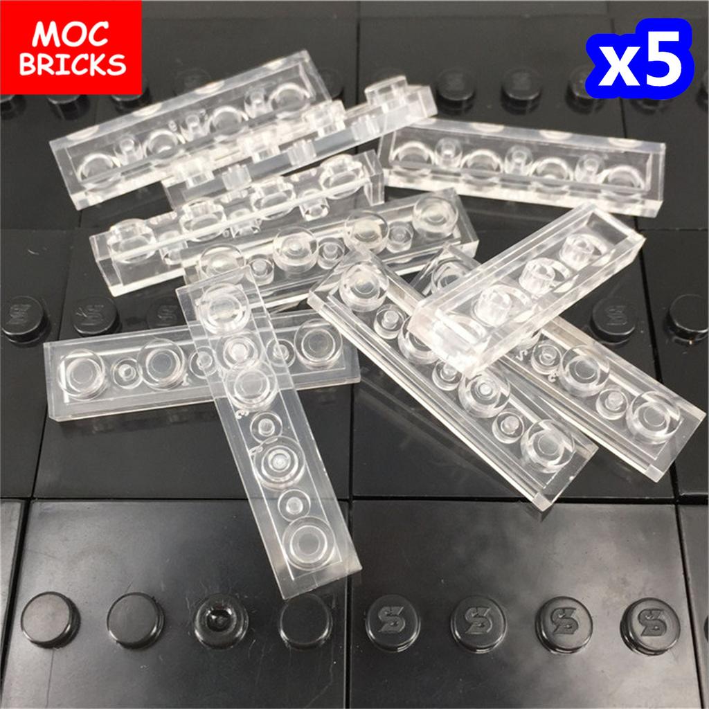 Non-Toxic 50Pcs/Lot Moc Bricks Transparent Clear Plate Block 1X1 1X2 1X4 1X6 02426 4070 Educational Building Blocks Kids Toys