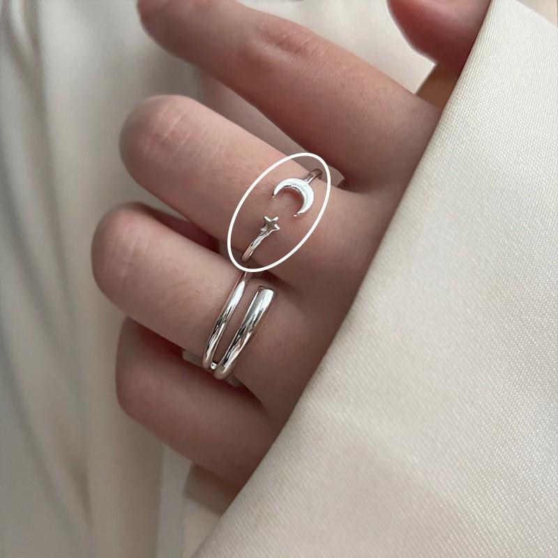 Korean Style Irregular 925 Sterling Silver Women's Versatile Ring, Non-Fading Niche Ins Design