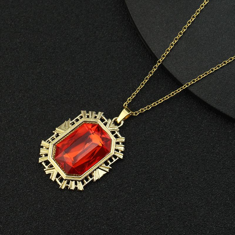 Sandman Same The Ruby Necklace Square Pendant Cos Props Birthday Christmas Gift