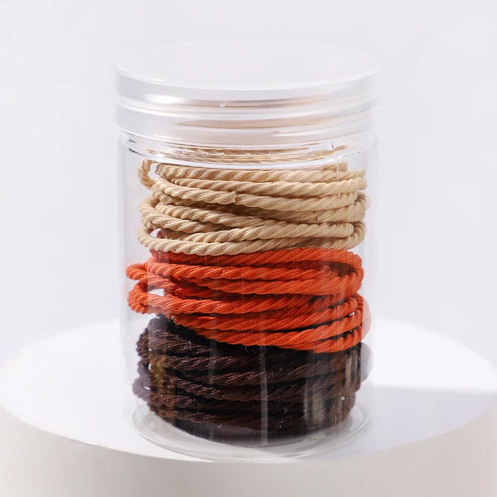 50Pcs/Box Simplicity Hair Band High Elasticity Rubber Band for Women Durable Hair Rope Canned Headband High Ponytail Hair Ties