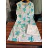 Beautiful Cotton Kurti Pant Dupatta Set Indian Bollywood Top Tunic Kurta Set