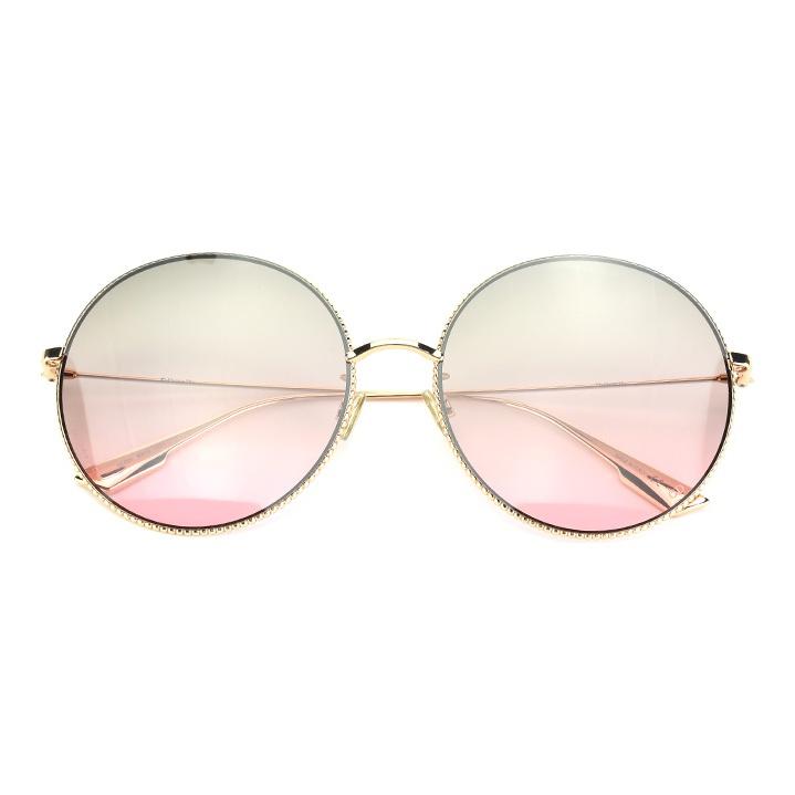 Dior Gold Frame Pink Green Gradient Round Sunglasses Men sunglasses DIORSOCIETY2F-DDB-6086