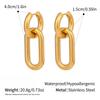  Minimalist Geometric Basic Hoop Earrings Stainless Steel 18K Gold Plated High Quality Accessory Jewelry Women Gala