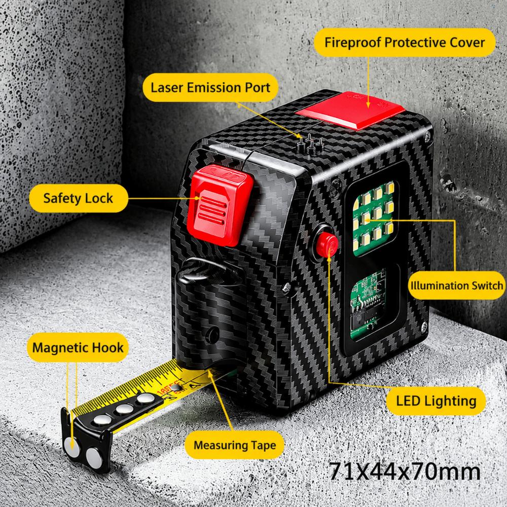 Drop Proof 5 Meter Tape Measure 3 in 1 Measure Kit Fast Data Lock Distance Meter Wall Measure