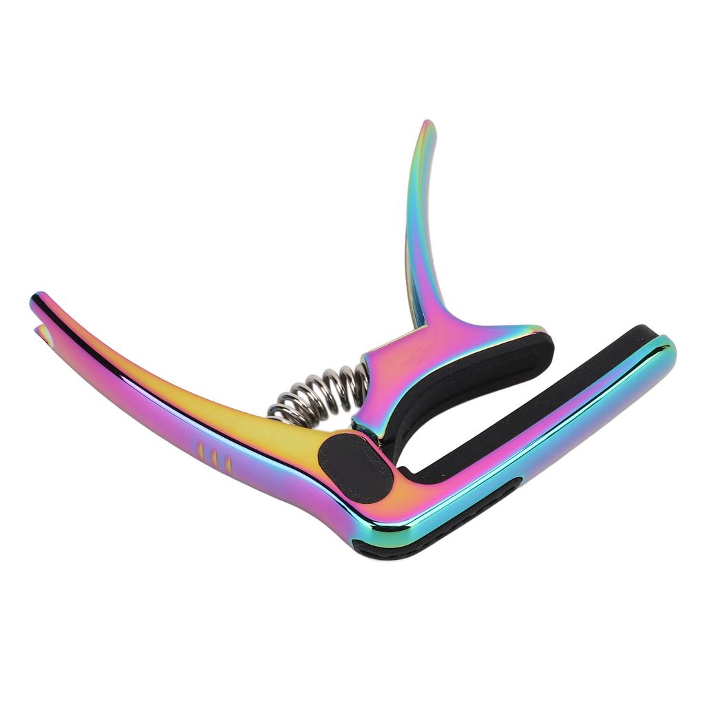 Metal Guitar Capo Tone Adjustment Tool with Pick Holder Stringed Instrument AccessoriesColorful