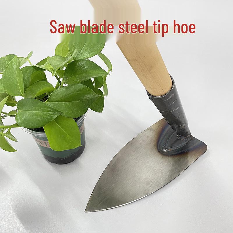 Steel Point Trenching Hoe: Manganese Quenched Blade for Gardening & Planting
