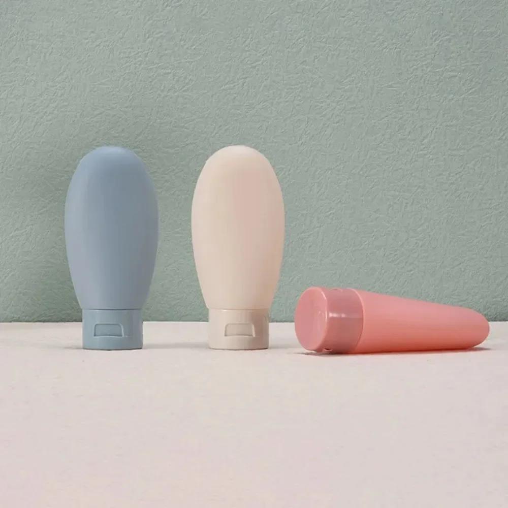 4Pcs 60ml Travel Botttle Refillable Bottles Soft Lotion Shampoo Bottle Empty Cosmetic Containers PP Squeeze Tube Makeup Tools