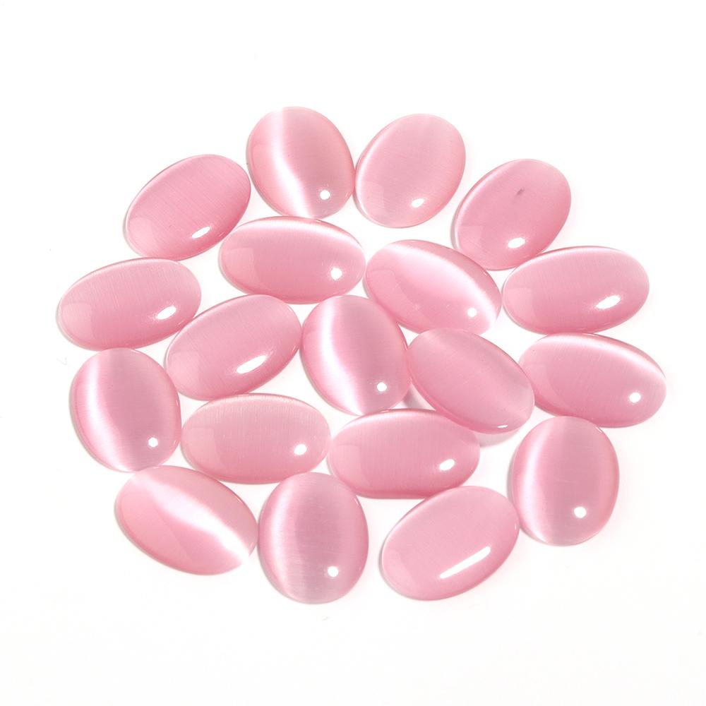 10-30pcs Natural Stone Cabochon Oval Cat Eye Cabochon Loose Beads For Jewelry Making DIY Necklace Bracelets Earring Accessories
