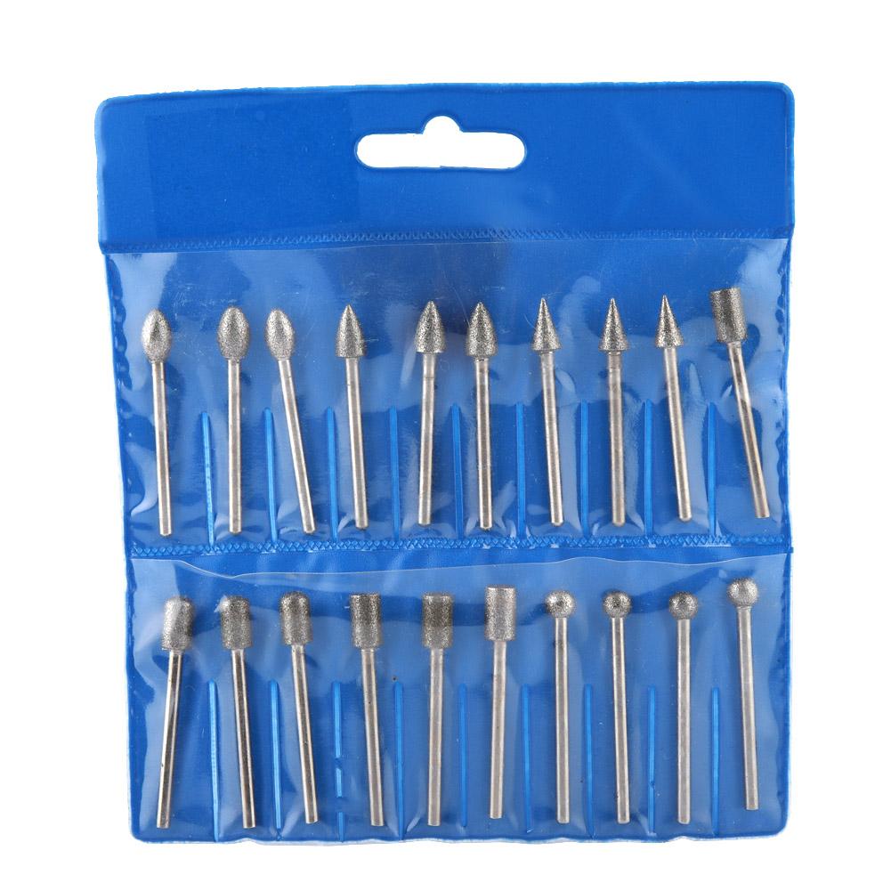

20pcsset Corundum Diamond Grinding Polishing Drill Bit Buffing Wheel for Rotary Tool