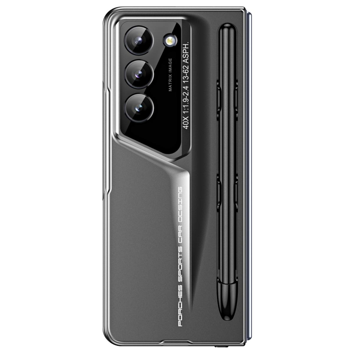 

918 Series for Samsung Galaxy Z Fold6 5G Case PC Hard Phone Cover with Tempered Glass Film/Stylus Tarnish