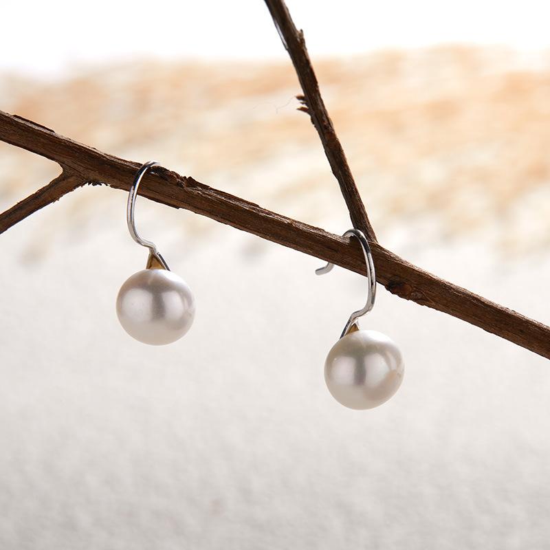 S925 Whole Body Sterling Silver Natural Freshwater Pearl Colored Treasure Stud Earrings Femininity Light Luxury Ear Buckle Design Earrings