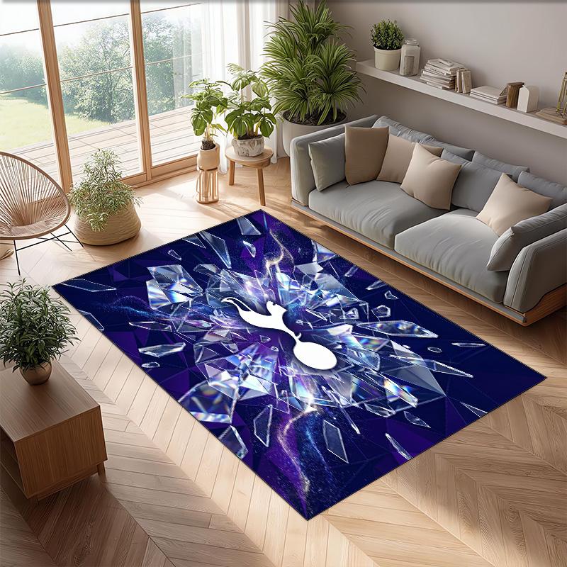 Tottenham Hotspur bedruckter Flanell-Teppich rutschfest weicher Polyester-Bodenbelag Indoor Dekorationsmatte für Schlafzimmer Wohnzimmer Sofa
