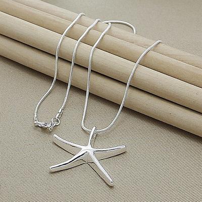 Star Ripats Kaelakee Naistele 925 Sterling Silver Fashion Ehted