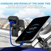 WUPP CS-2100A1 USB A+Type C Dual Port Fast Charging Motorcycle Phone Charger with LED Voltmeter
