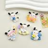 20/100PCS Cartoon bright face spring outing puppy DIY resin accessories phone case hair clip handmade material