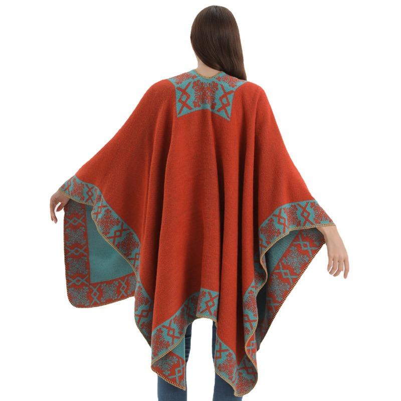 Women S Ethnic Style Thick Faux Cashmere Scarf Winter Warm Shawl Wrap