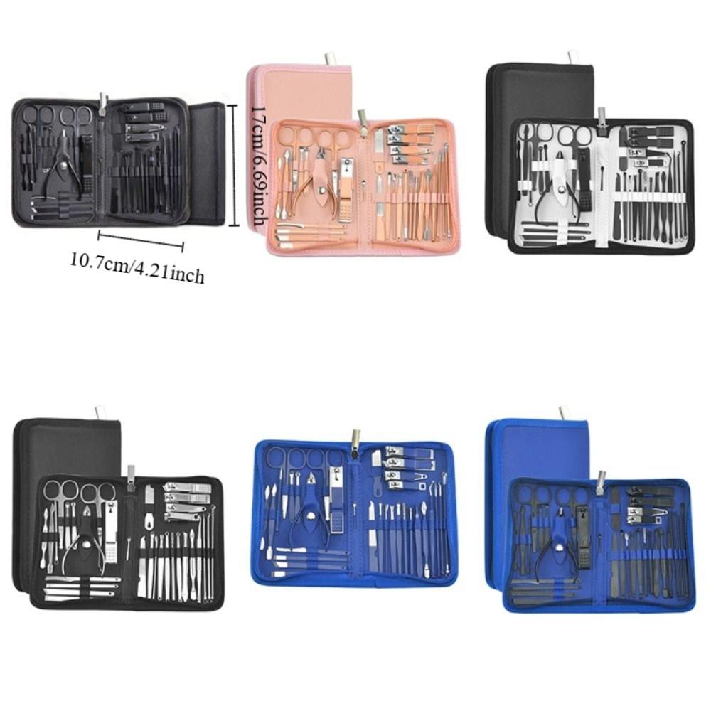 32pcs Stainless Steel Nail Clippers Kit with Storage Case Pedicure Kit Nail Grooming Kit  Home