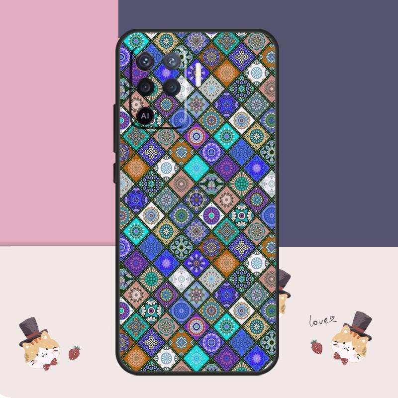 

Винтажный ретро чехол с цветочным узором в клетку Для Oppo A94 A74 A54 A18 A38 A58 A78 A98 A80 A60 A40 A96 A76 A16 A15 A17 A57 A77 A5 Pro OPPO A57 5G