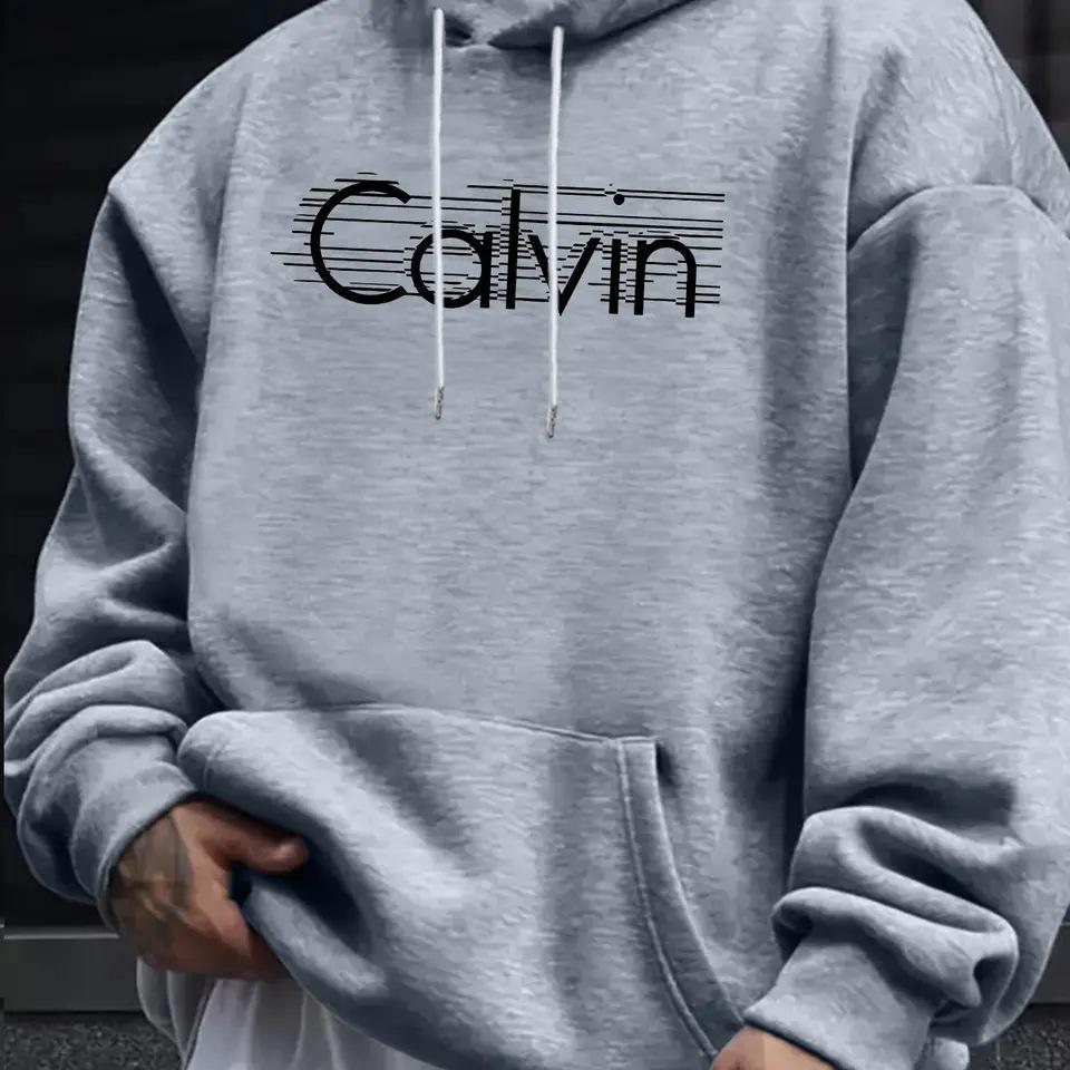 Herren Freizeit Herbst/Winter Locker geschnitten Buchstabendruck Langarm Kapuzenpullover